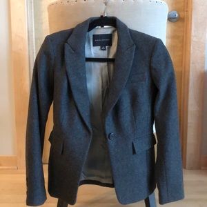 Banana Republic Gray Flannel Blazer Size 0